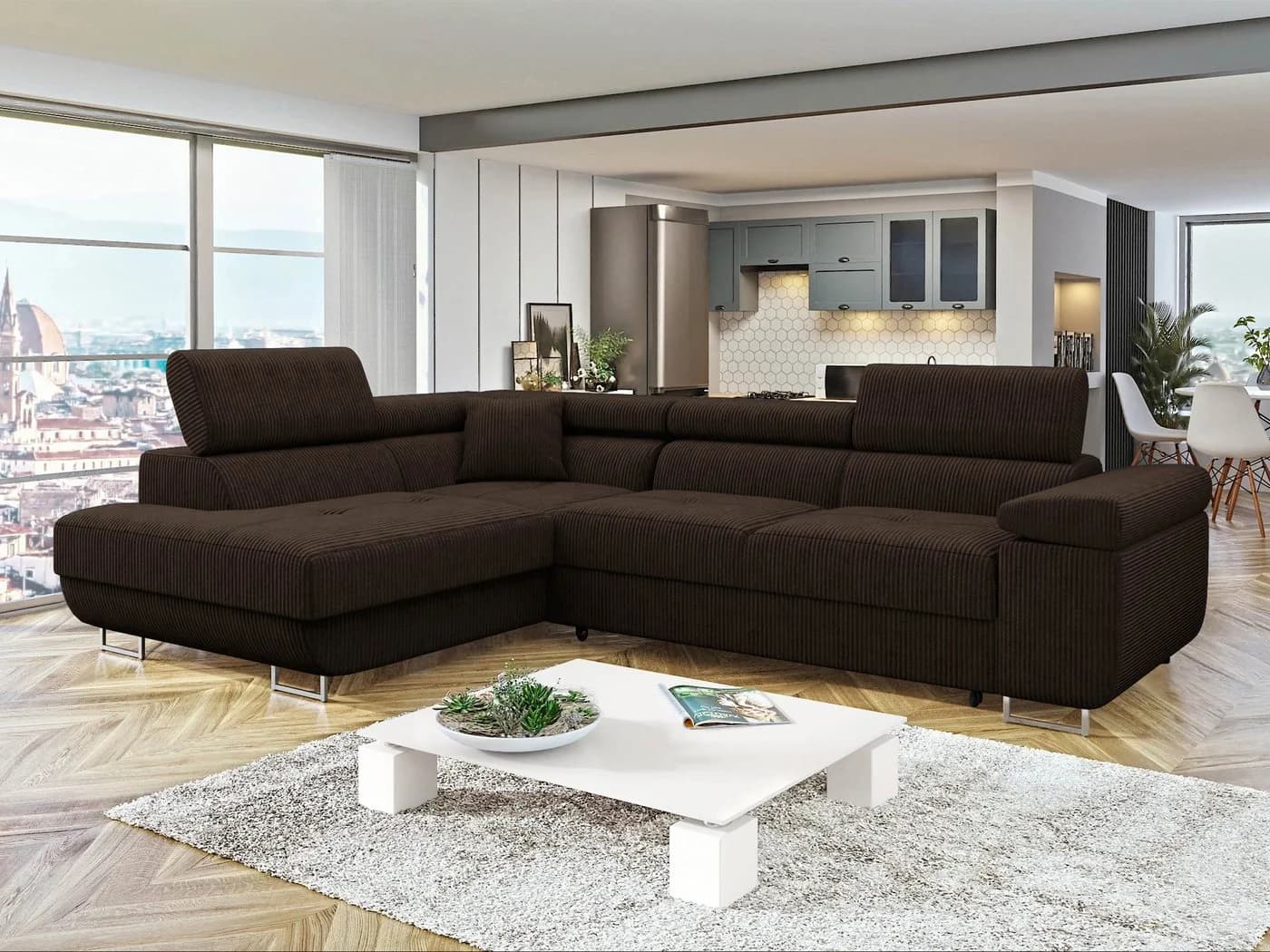 MIRJAN24 Ecksofa Torezio Cord mit Bettkasten und Schlaffunktion - Bild 2
