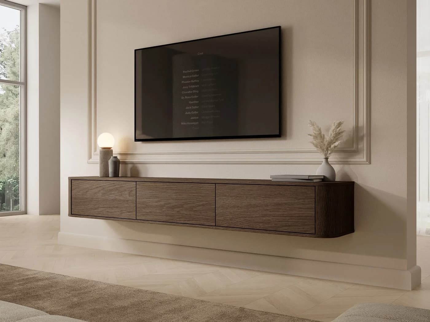 MIRJAN24 TV-Schrank Hange 200 cm Braun Laminat Push-to-Open - Bild 3