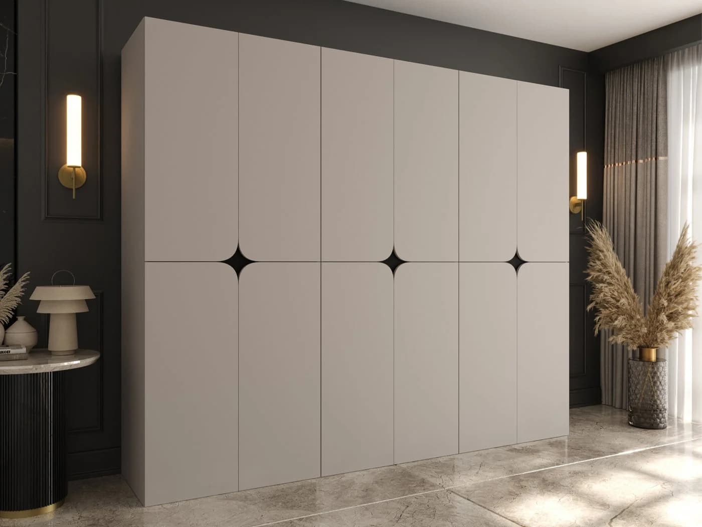 MIRJAN24 Kleiderschrank Espresso 240 mit 12 Türen