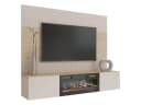 MIRJAN24 Wohnwand Deromi III mit LED-Kamin Beige Bild 1