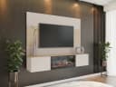 MIRJAN24 Wohnwand Deromi III mit LED-Kamin Beige Bild 2
