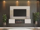 MIRJAN24 Wohnwand Deromi III mit LED-Kamin Beige Bild 3
