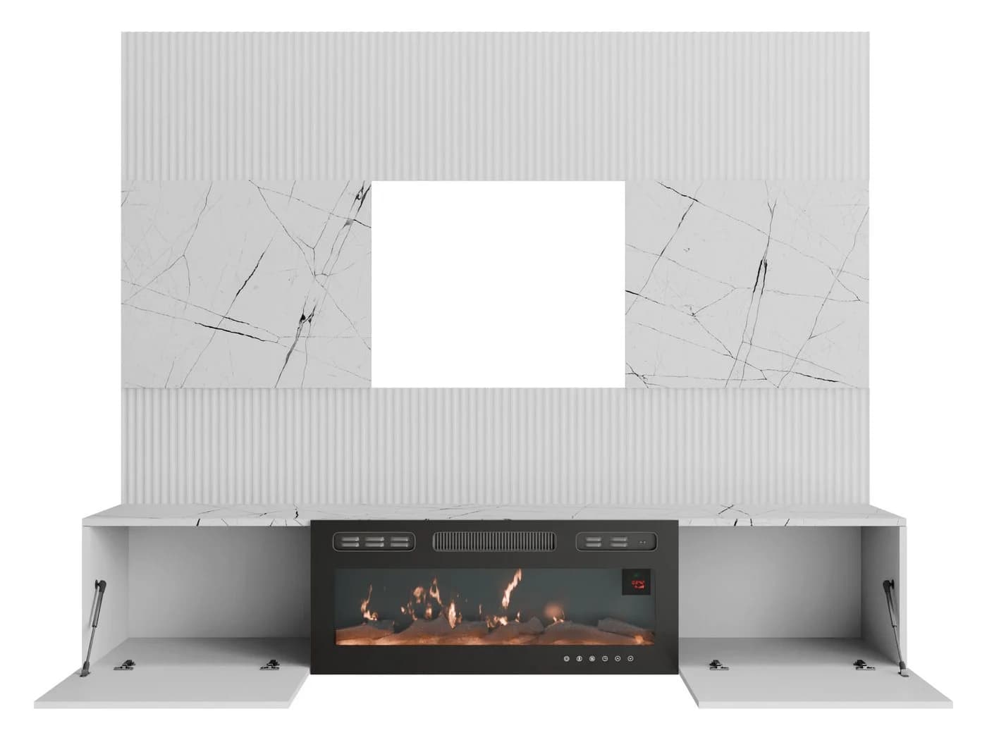 MIRJAN24 Wohnwand Deromi III mit LED-Kamin Beige - Bild 5