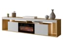 MIRJAN24 TV-Schrank Fiore EF 2D mit Kamin Beige/Grau Bild 2