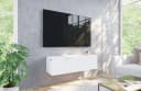 Platan Room Lowboard Fernsehschrank Matt Weiß Schwarz Grau Modern Bild 1