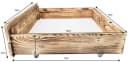 sunnypillow Palettenbett M2 Holz mit Bettkästen Schubladen Geflammt Bild 5