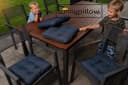 sunnypillow Stuhlkissen 40x40 cm 4er Set Blau Bild 1
