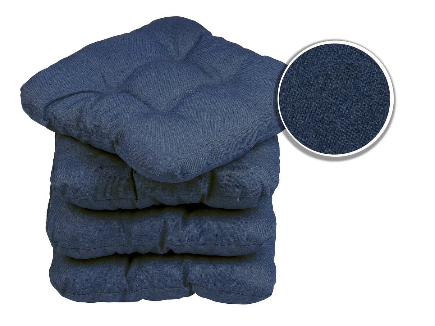 sunnypillow Stuhlkissen 40x40 cm 4er Set Blau - Bild 5