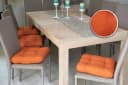 sunnypillow Stuhlkissen 4er Set Orange 40x40 cm 8cm Dicke Bild 3