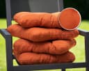 sunnypillow Stuhlkissen 4er Set Orange 40x40 cm 8cm Dicke Bild 5