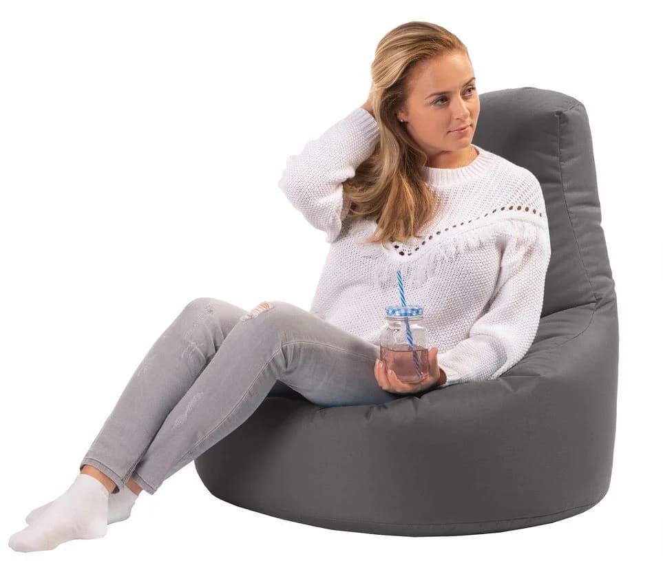 sunnypillow Gaming Sitzsack XXL Anthrazit mit Styropor Füllung - Bild 2