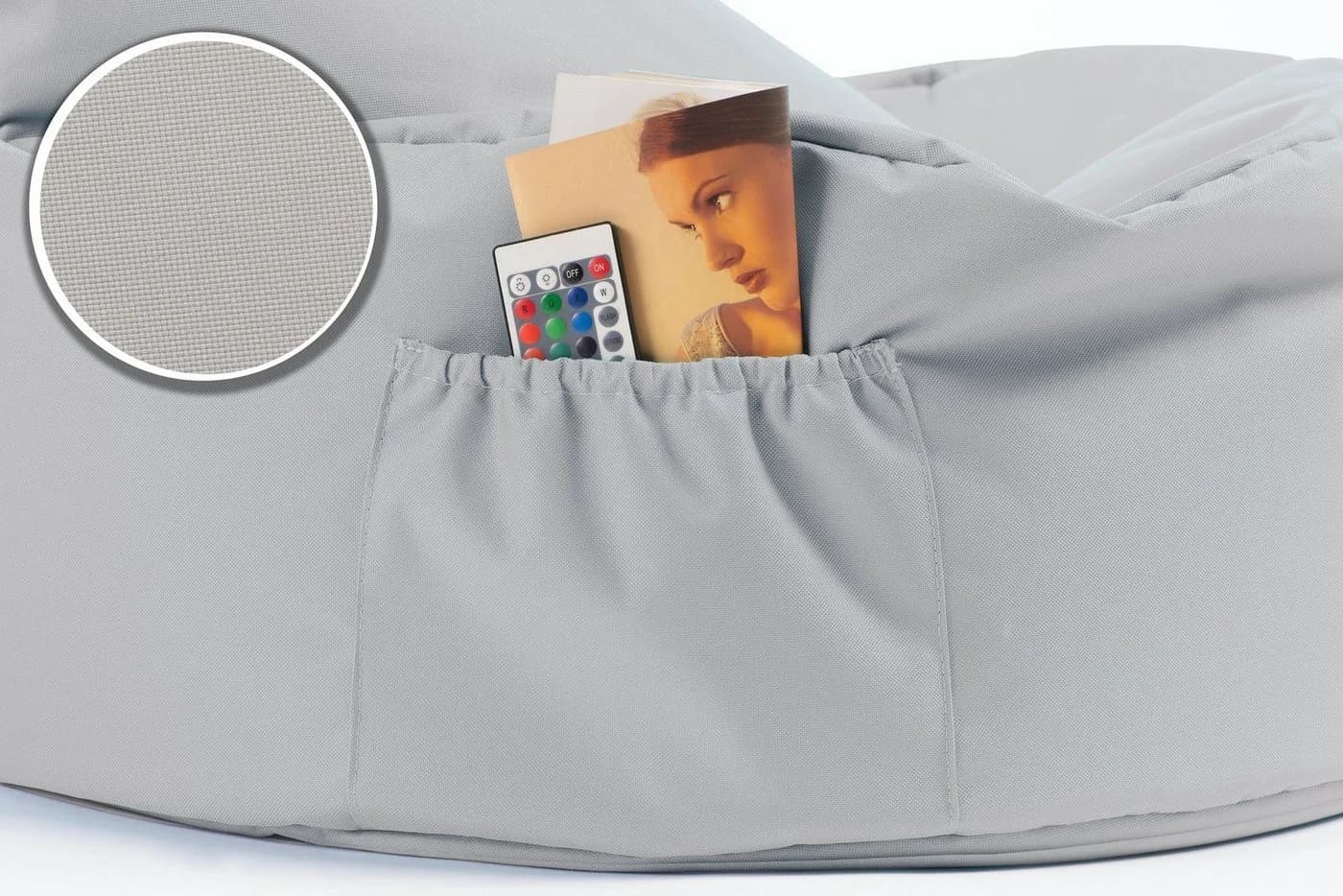 sunnypillow Sitzsack Gaming XXL Grau mit EPS Perlenfüllung - Bild 3