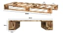 sunnypillow Palettenbett Massivholz 80x200 cm Geflammt Bild 3