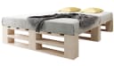 sunnypillow Palettenbett M2 mit Lattenrost Natur massiv Bild 2