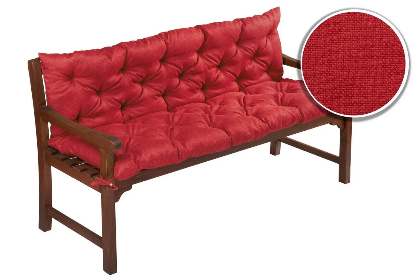 sunnypillow Bankauflage Rot Polyester Befestigungsbänder Innen Außen - Bild 3
