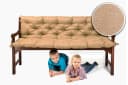 sunnypillow Bankauflage Sandfarben Polyester mit Befestigungsbändern Bild 1