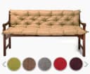 sunnypillow Bankauflage Sandfarben Polyester mit Befestigungsbändern Bild 2
