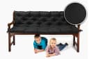 sunnypillow Bankauflage Schwarz 120x40x40 cm Bild 1