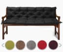 sunnypillow Bankauflage Schwarz 120x40x40 cm Bild 2