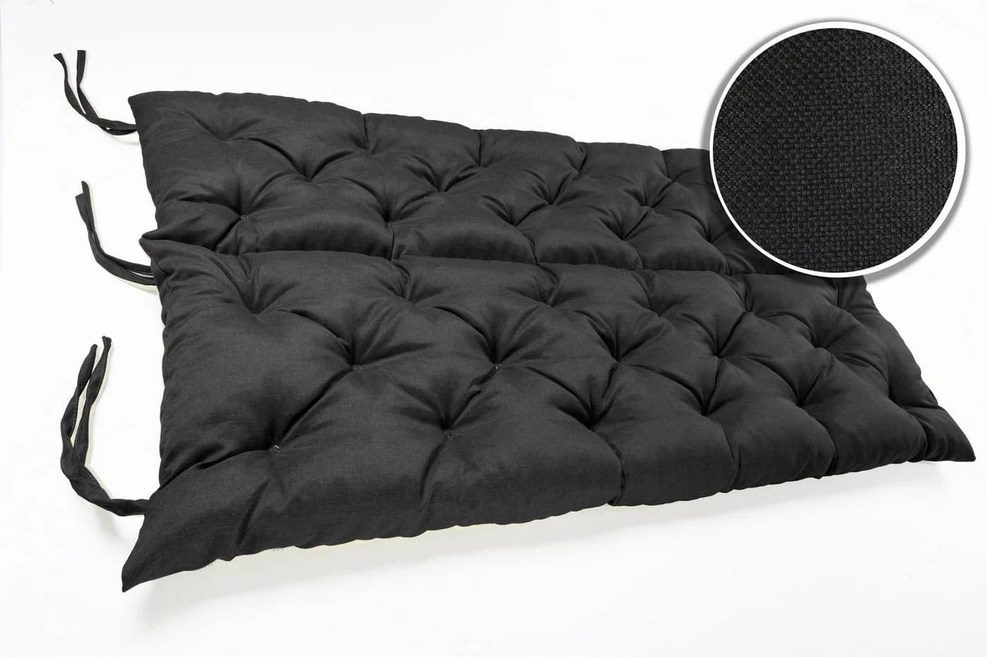 sunnypillow Bankauflage Schwarz 120x40x40 cm - Bild 4