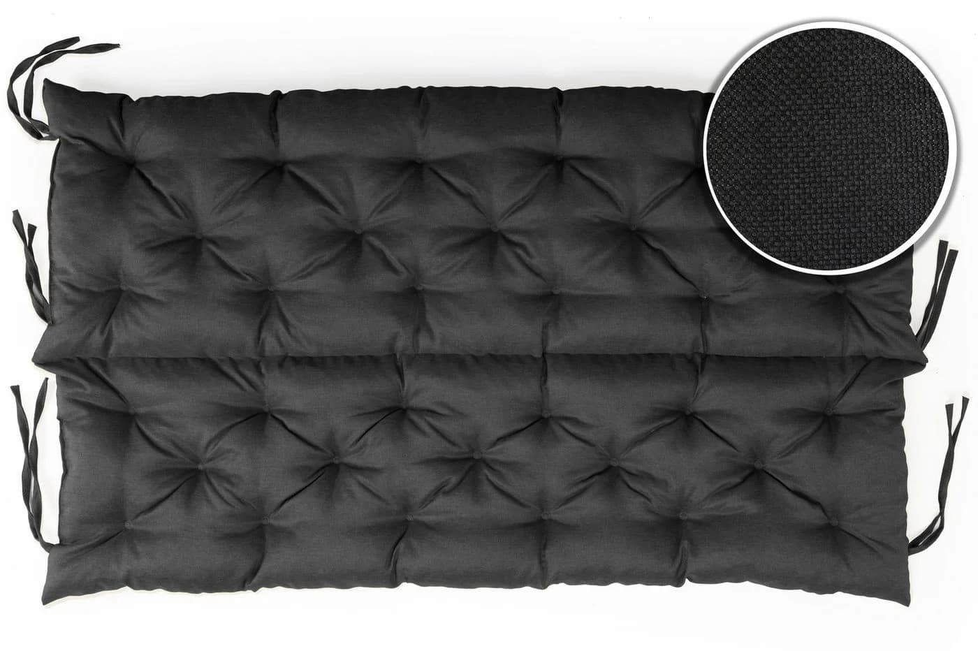 sunnypillow Bankauflage Schwarz 120x40x40 cm - Bild 5