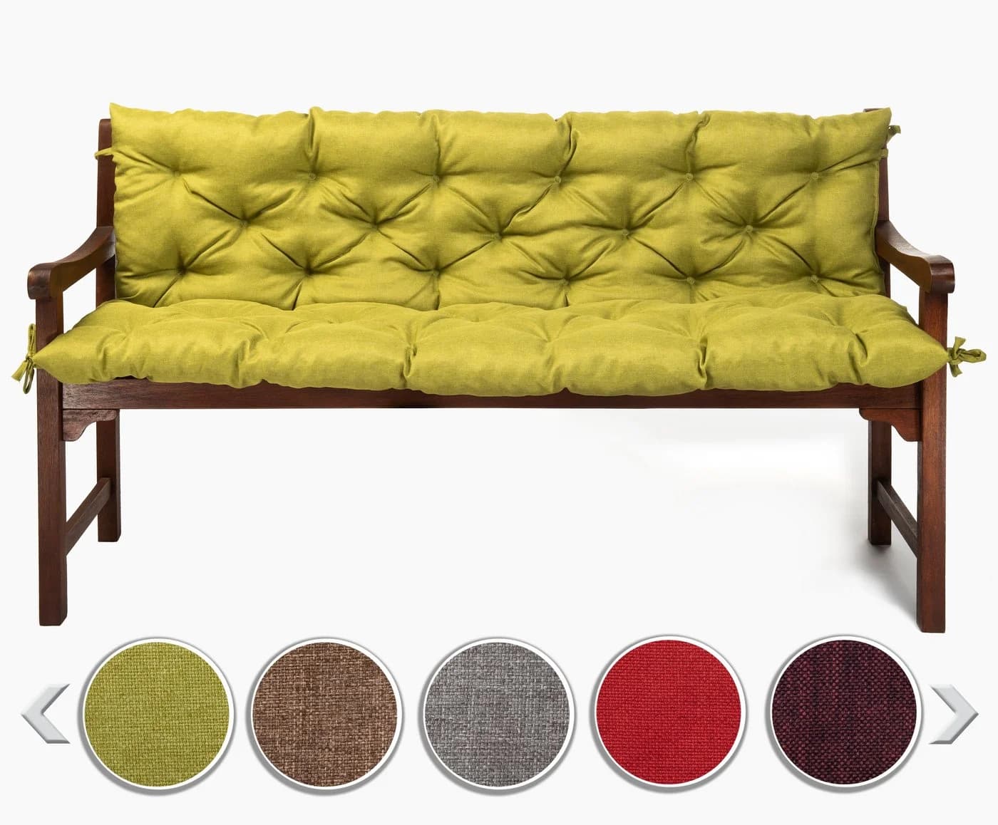 sunnypillow Bankauflage grün mit Befestigungsbändern - Bild 2