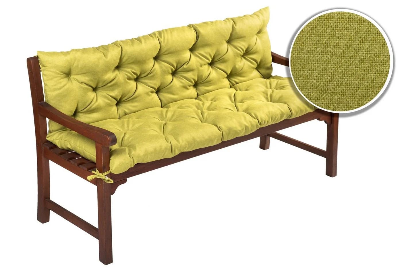 sunnypillow Bankauflage grün mit Befestigungsbändern - Bild 3