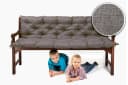 sunnypillow Bankauflage Grau Polyester Befestigungsbänder Innen Außen Bild 1