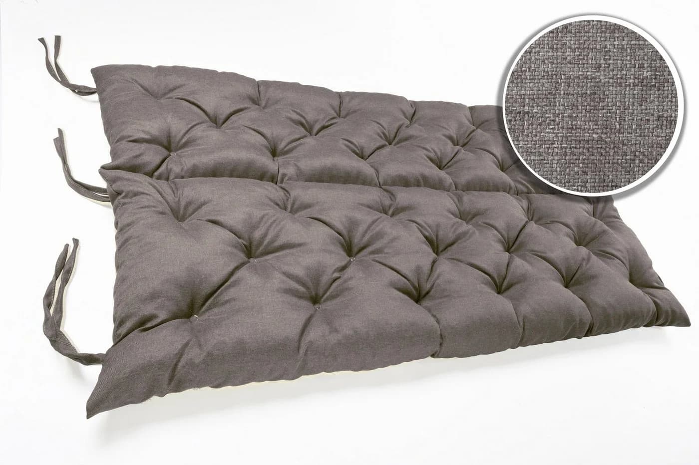 sunnypillow Bankauflage Grau Polyester Befestigungsbänder Innen Außen - Bild 4