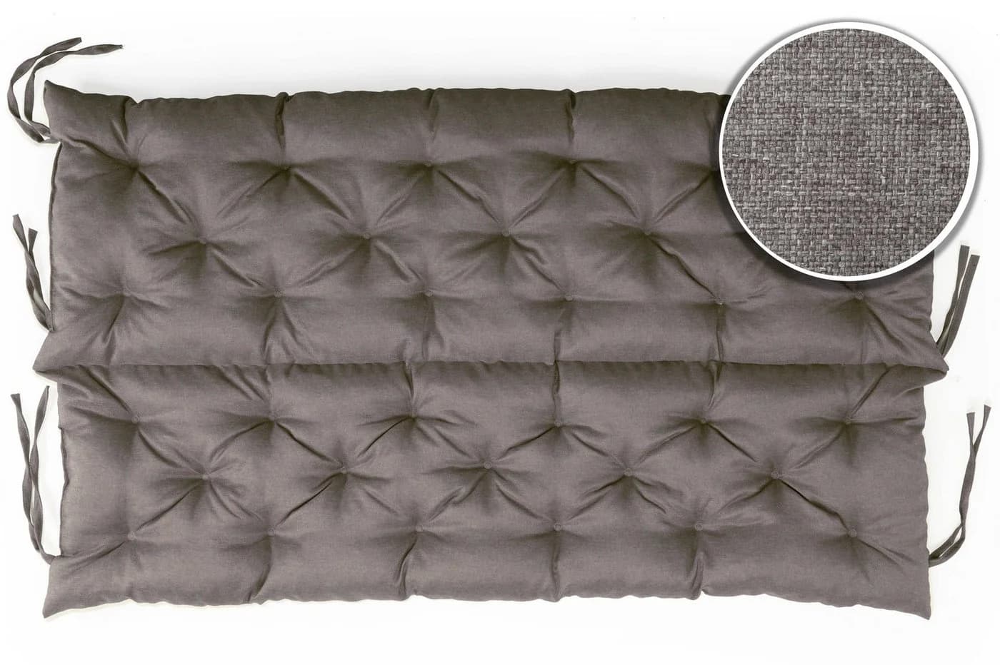 sunnypillow Bankauflage Grau Polyester Befestigungsbänder Innen Außen - Bild 5