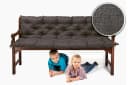 sunnypillow Bankauflage anthrazit mit Befestigungsbändern Bild 1