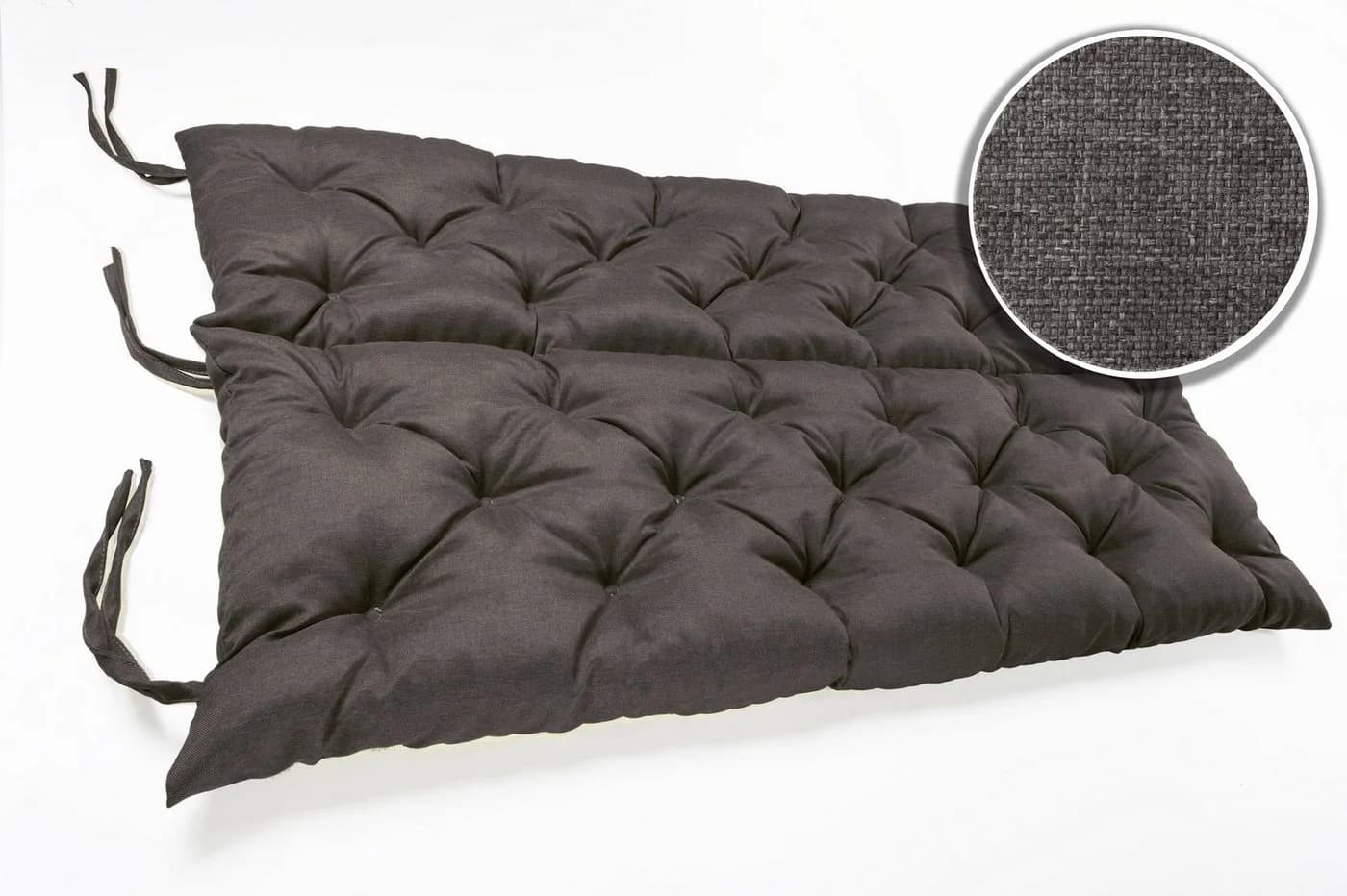sunnypillow Bankauflage anthrazit mit Befestigungsbändern - Bild 4