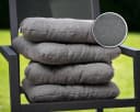 sunnypillow Stuhlkissen 4er Set Grau/Silber Polyester Bild 5