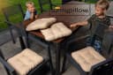 sunnypillow Stuhlkissen 4er Set 45x45 cm Bequeme 8cm Polsterauflage Bild 1