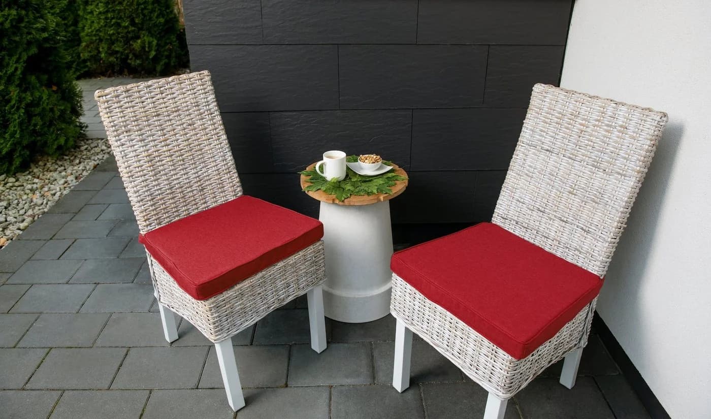 sunnypillow Stuhlkissen 4er Set Rot Modern