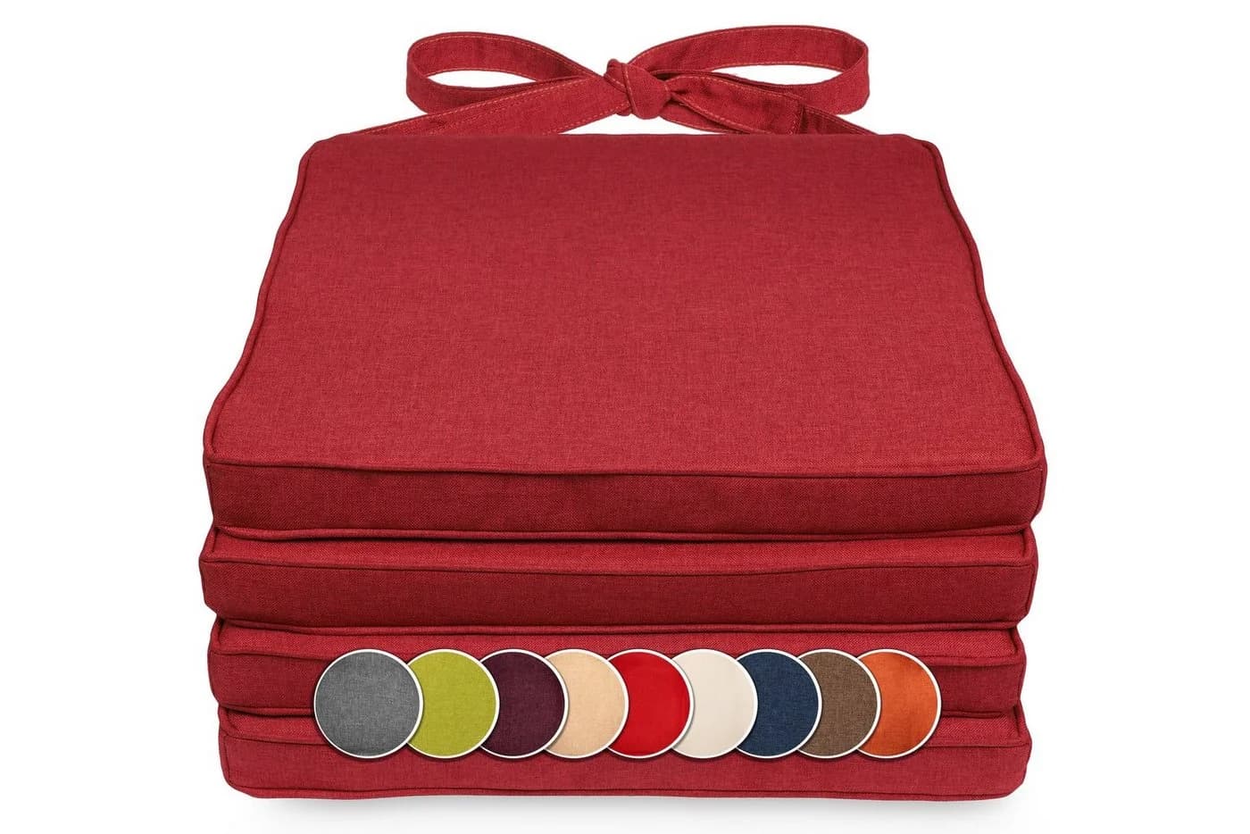 sunnypillow Stuhlkissen 4er Set Rot Modern - Bild 2