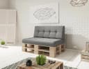 sunnypillow Palettenkissen VERONA 2er Set Grau/Silber Bild 1
