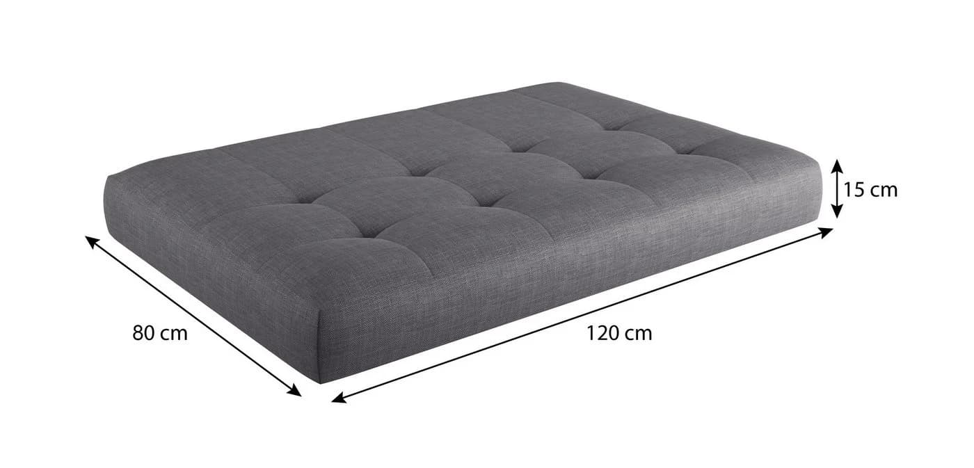 sunnypillow Palettenkissen VERONA 2er Set Grau/Silber - Bild 5
