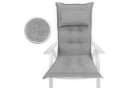 sunnypillow Hochlehnerauflage Gartenstuhlauflage Grau Silber UV-beständig Bild 3