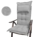 sunnypillow Hochlehnerauflage Gartenstuhlauflage Grau Silber UV-beständig Bild 4