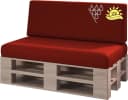 sunnypillow Palettenkissen Milano 2er Set Rot UV-beständig Bild 2