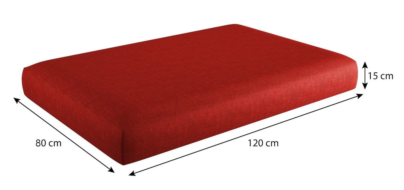 sunnypillow Palettenkissen Milano 2er Set Rot UV-beständig - Bild 4