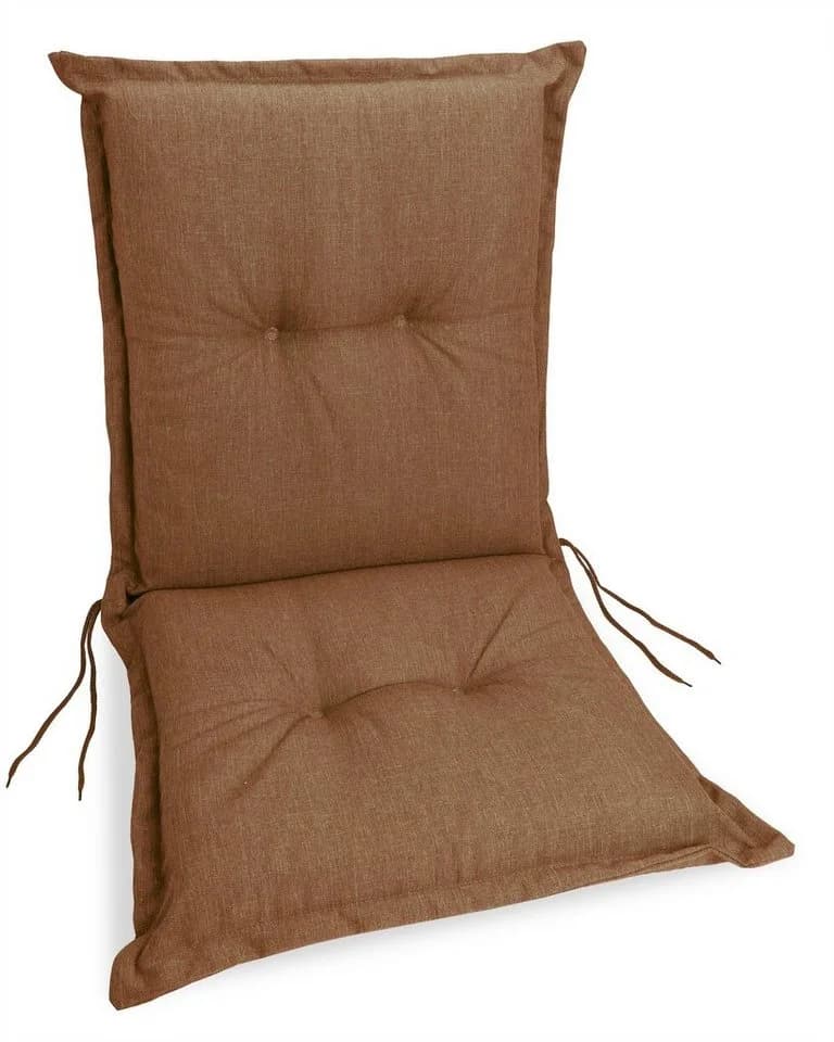 sunnypillow Stuhlkissen Braun 100x50x9 cm Gartenstuhlauflage - Bild 2