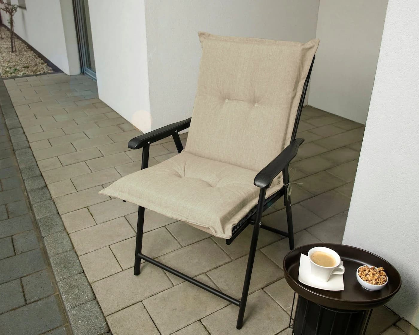sunnypillow Stuhlkissen 100x50x9cm Gartenstuhlauflage Creme - Bild 4