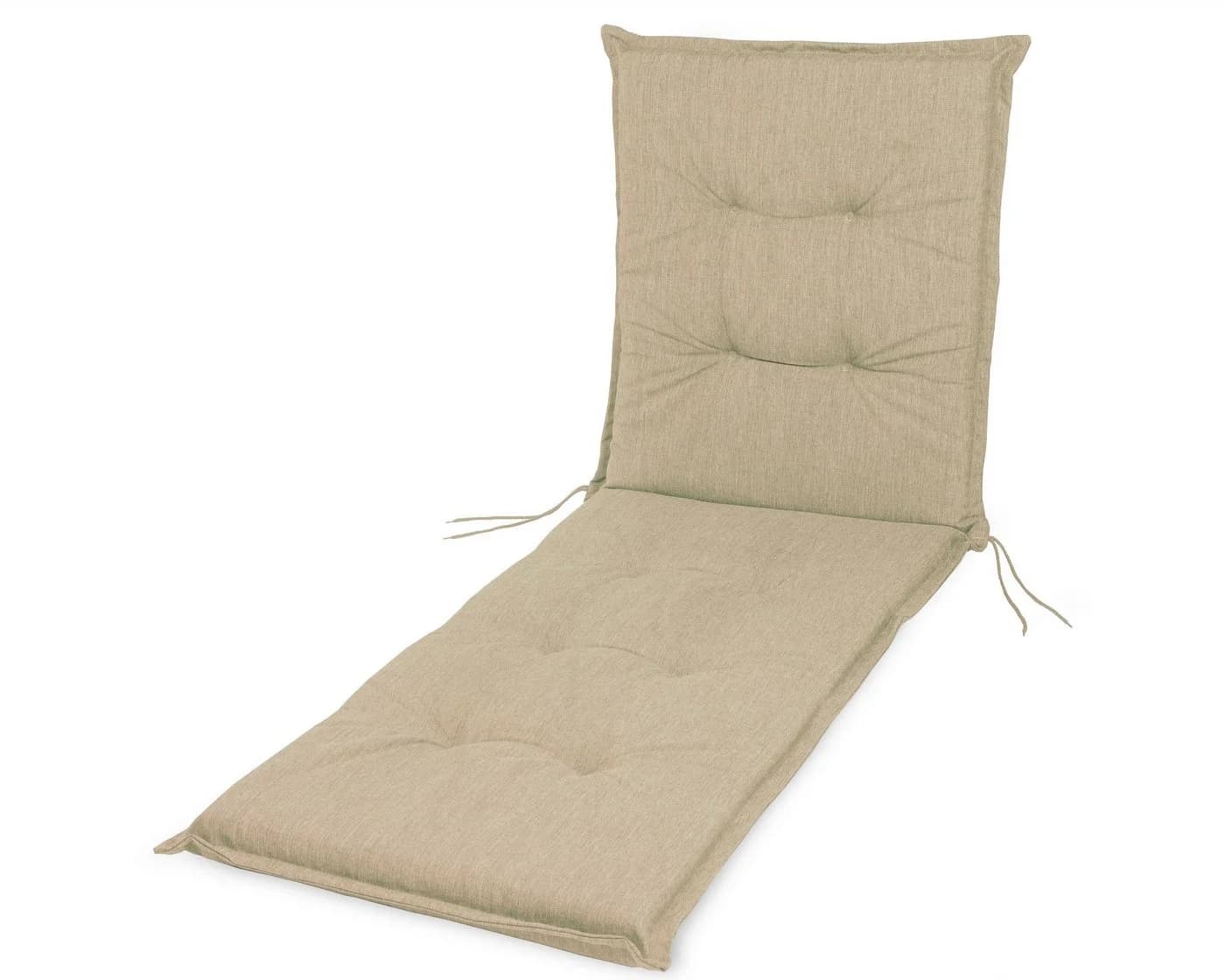 sunnypillow Liegenauflage Polsterauflage Gartenliege UV-beständig Beige