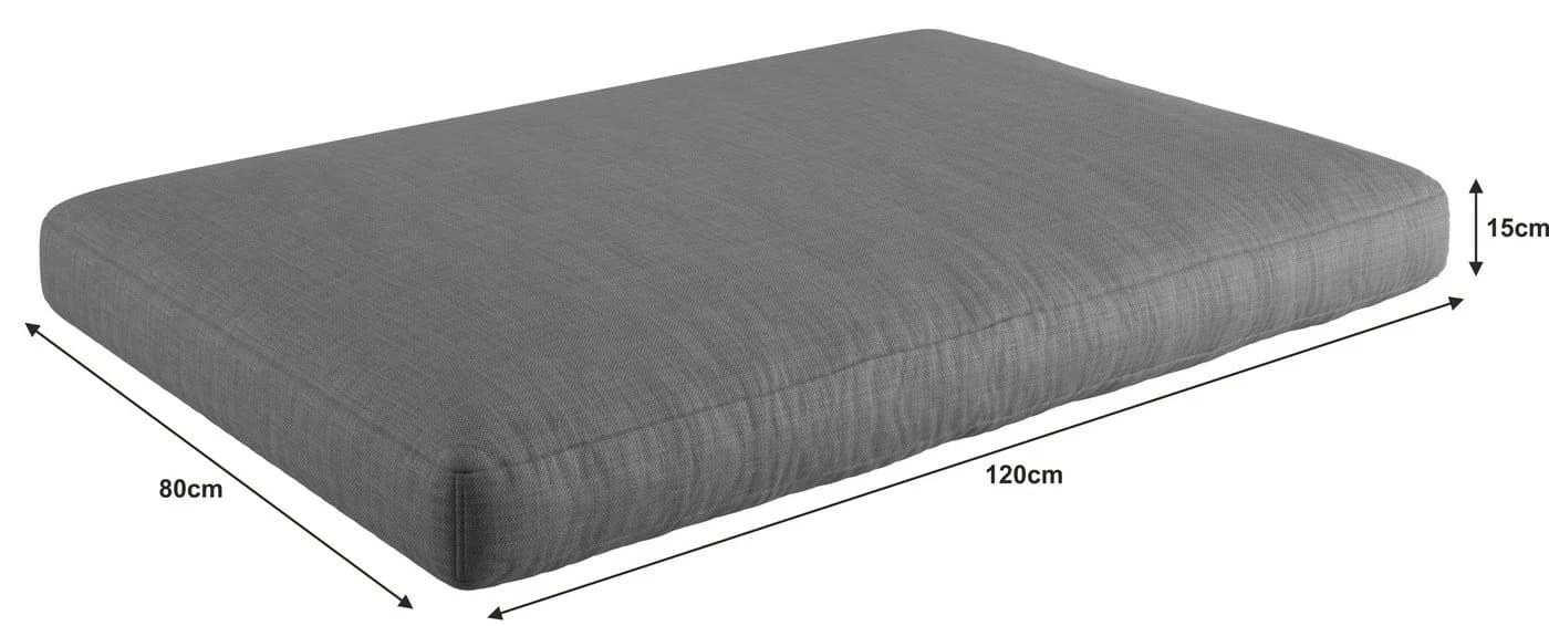 sunnypillow Palettenkissen Boston 2er Set Anthrazit mit abnehmbarem Bezug - Bild 4