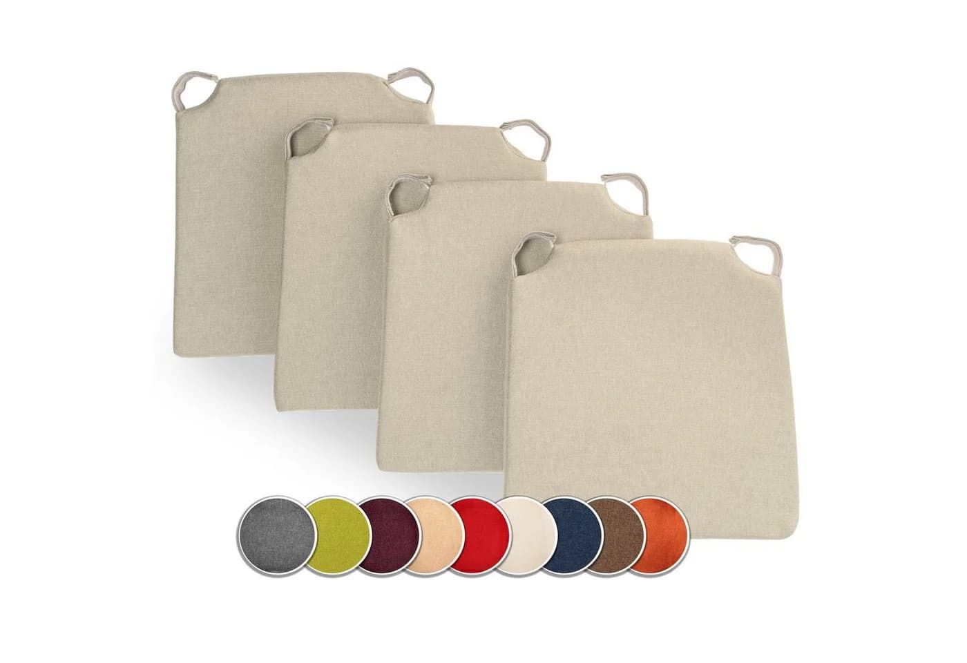 sunnypillow Stuhlkissen 4er Set Beige Modern - Bild 2