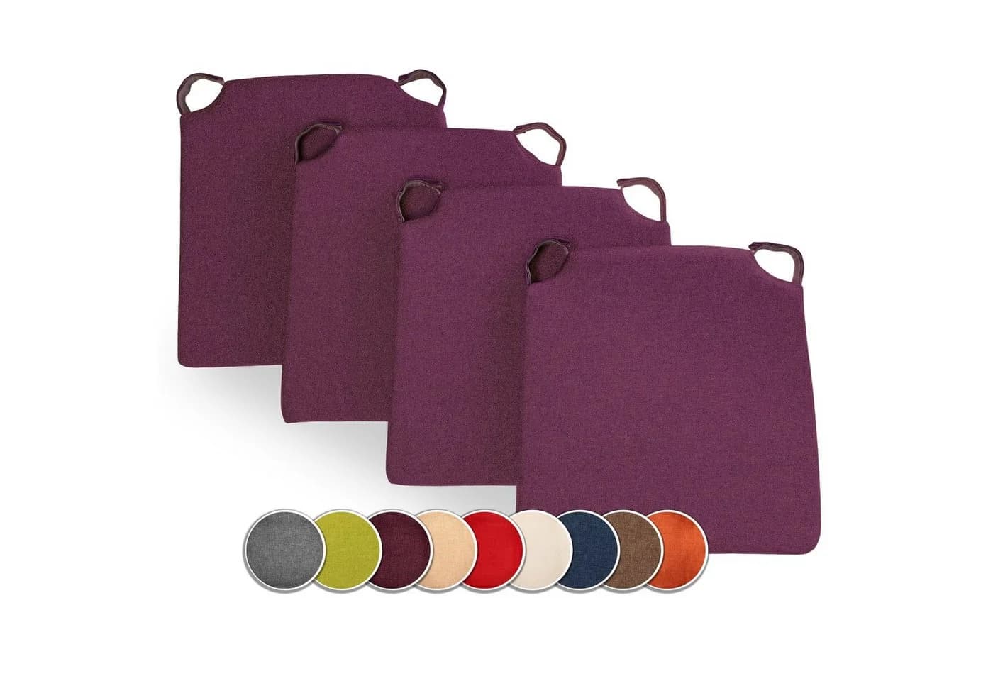 sunnypillow Stuhlkissen 4er Set Violett Modern - Bild 2