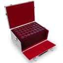 MC.Sammler Alu Münzkoffer 440 Stk Rot Silber mit Kapseln Bild 2