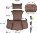 sunnypillow Hängesesselkissen Braun für Rattan Hängeschaukel Bild 1